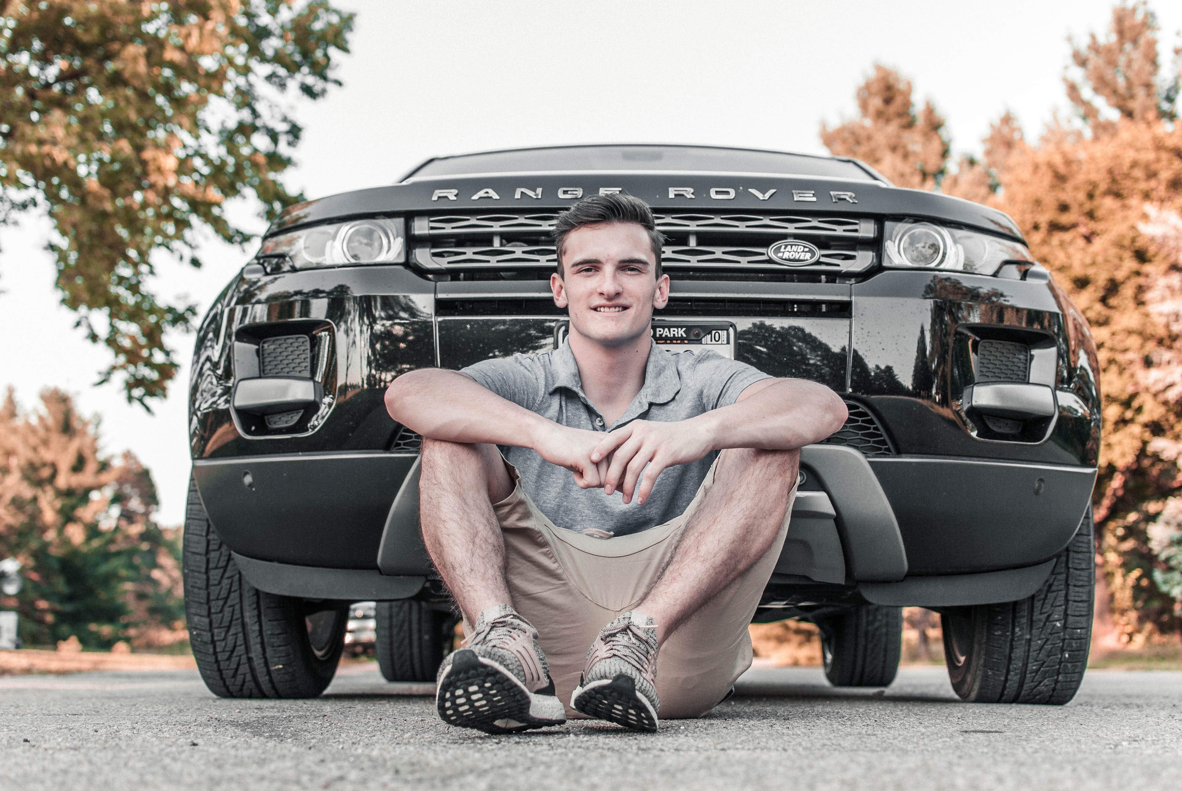 Man In Front of Car